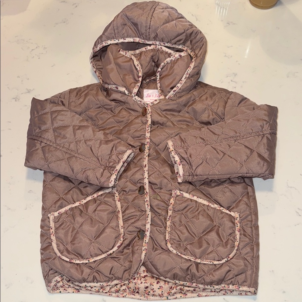 Girls' Quilted Hooded Jacket